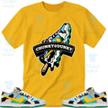 Chunky Dunky Drip T-Shirt Matching SB Dunk Low Ben & Jerry's Chunky Dunky-Yellow