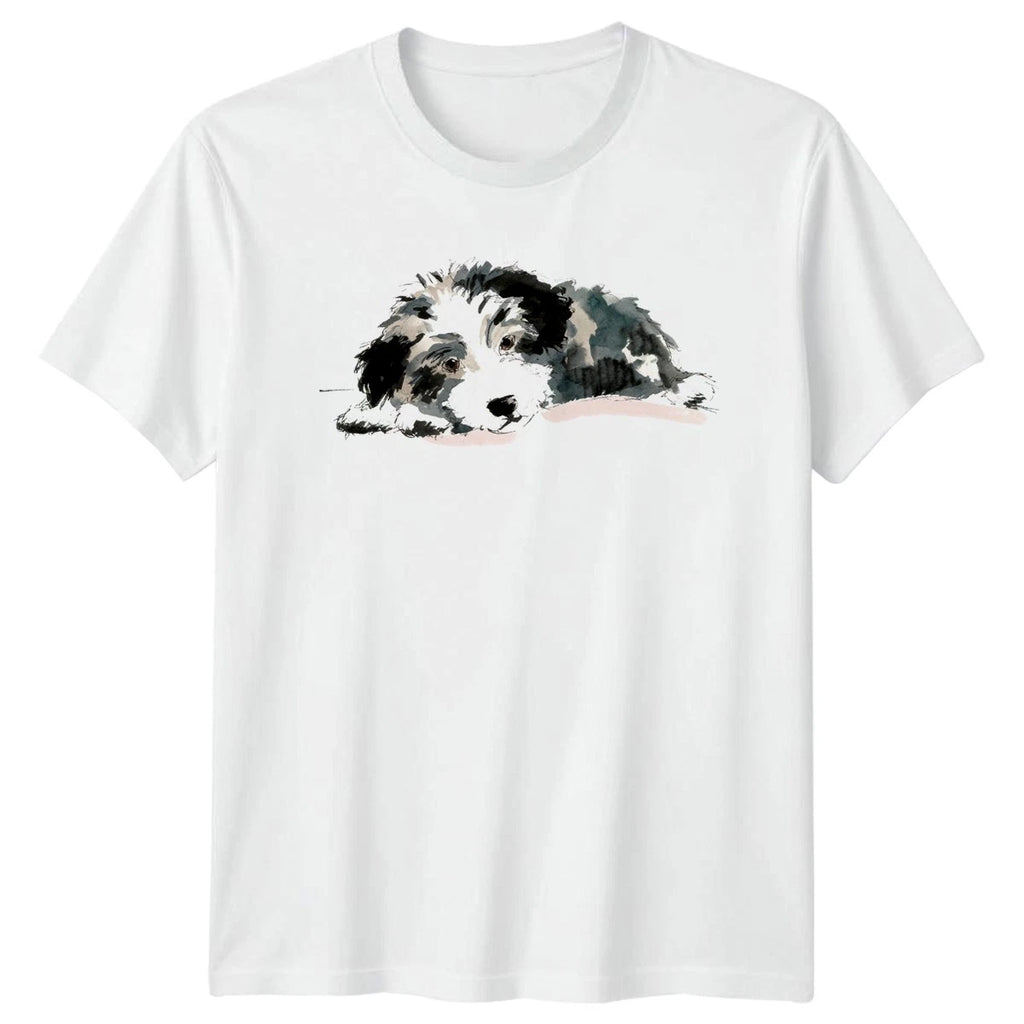 Watercolor Border Collie Dog T-Shirt Border Collie Birthday Gift For Him And Her