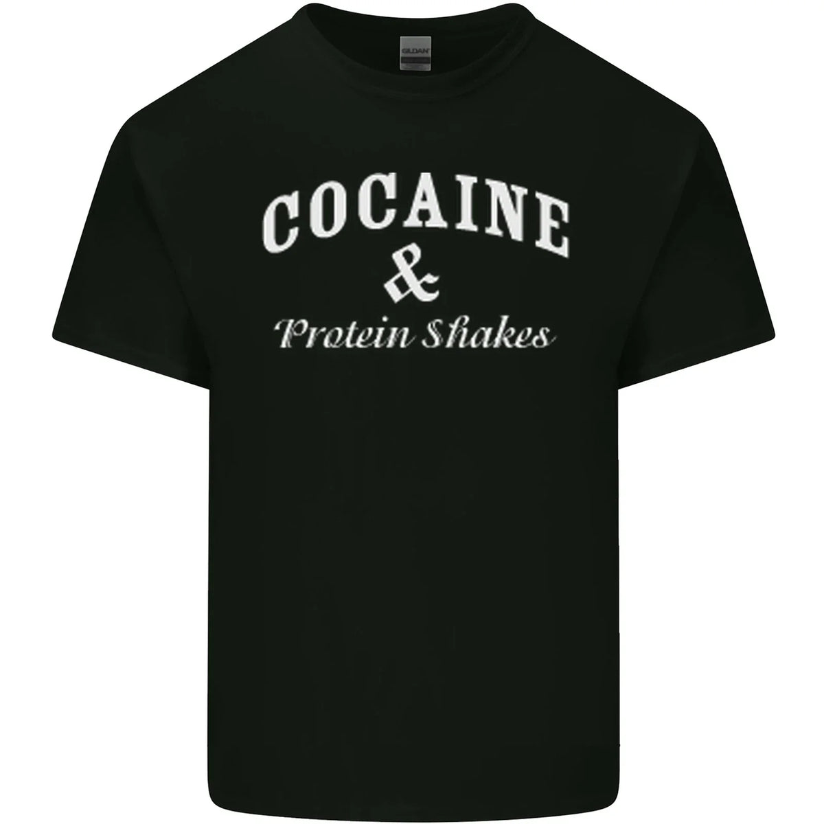 Cocaine and Protein Shakes Gym Drugs Funny Mens Cotton T-Shirt Tee Top