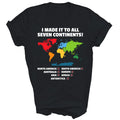 World Traveler Seven Continents 7 Continents Unisex Shirt Gift