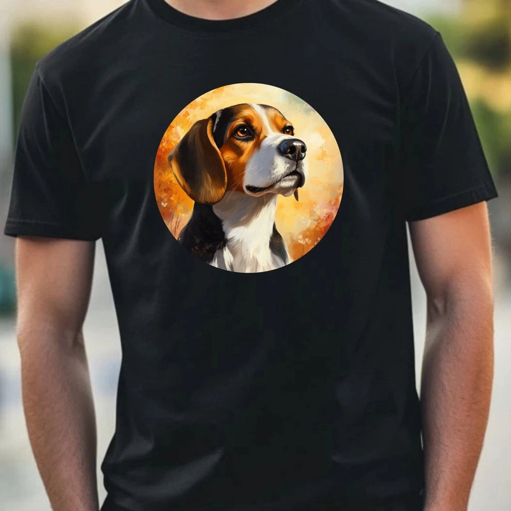 Mens Beagle Dog Portrait Motif Cotton T-Shirt Size XS to 5XL