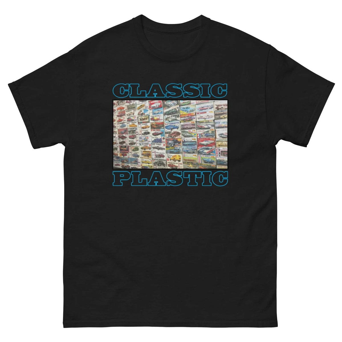 CLASSIC PLASTIC VINTAGE MODEL CAR KITS T SHIRT Johan MPC AMT Monogram Revell