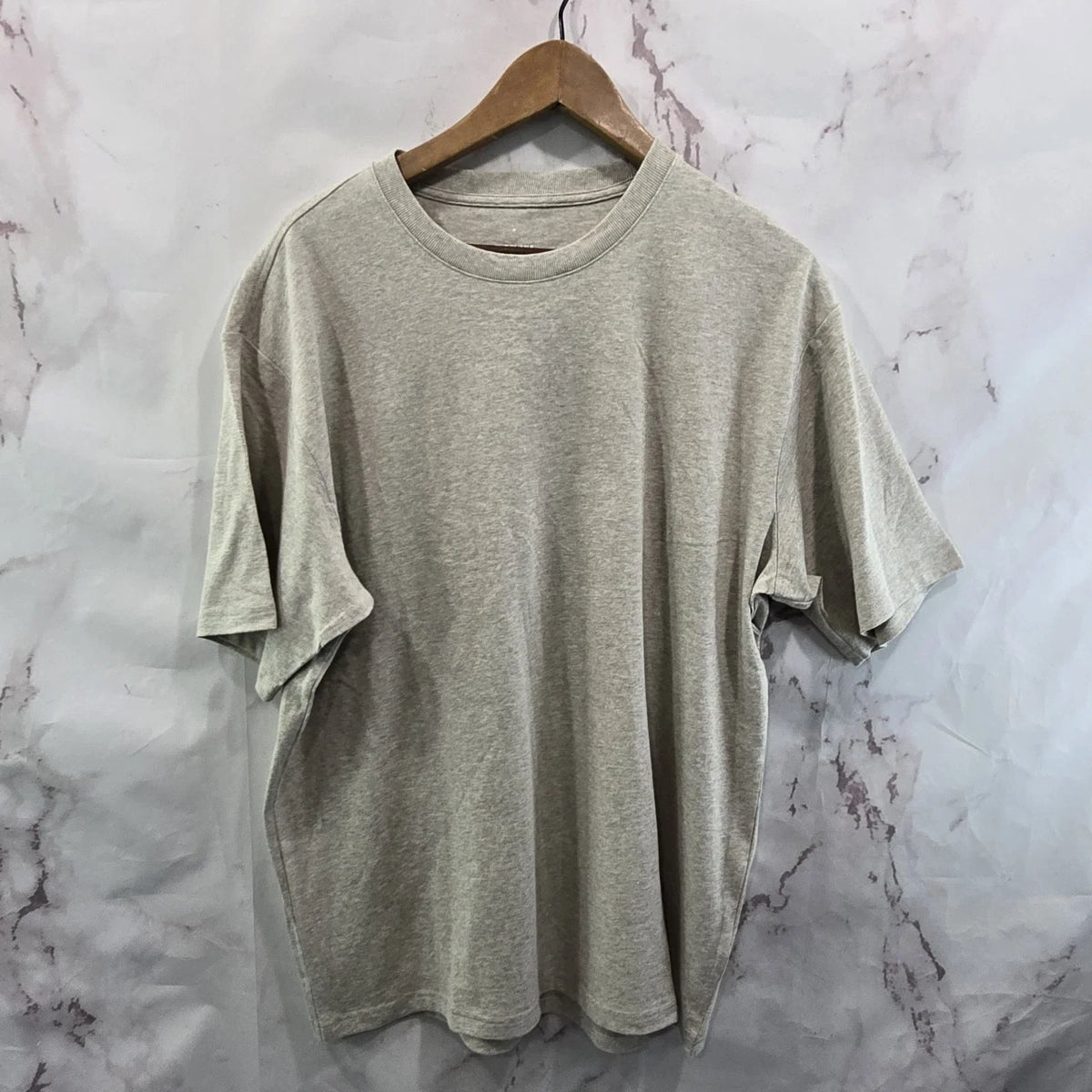 Everlane T Shirt Mens Medium Oatmeal Short Sleeve Crew Organic Cotton Premium