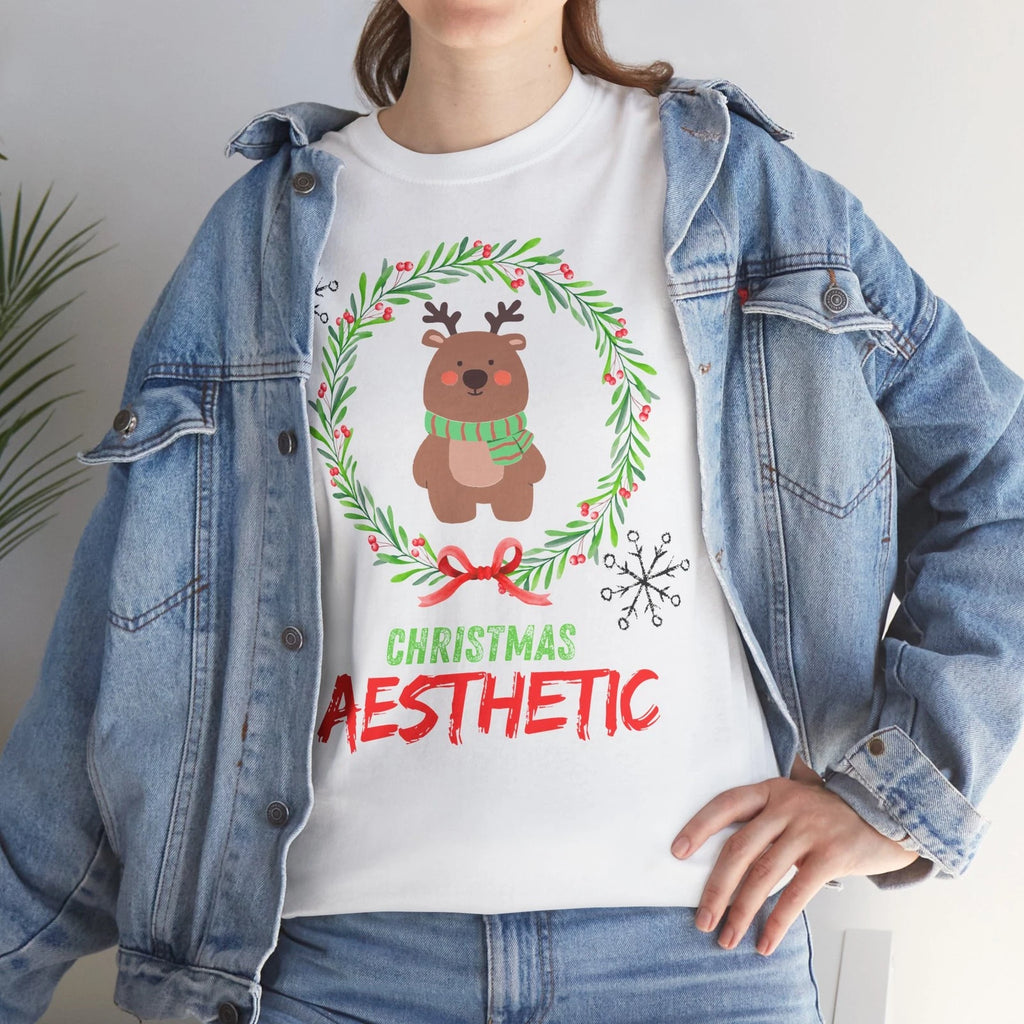 Christmas Aesthetic Cozy Holiday Tee | Unisex Heavy Cotton Shirt