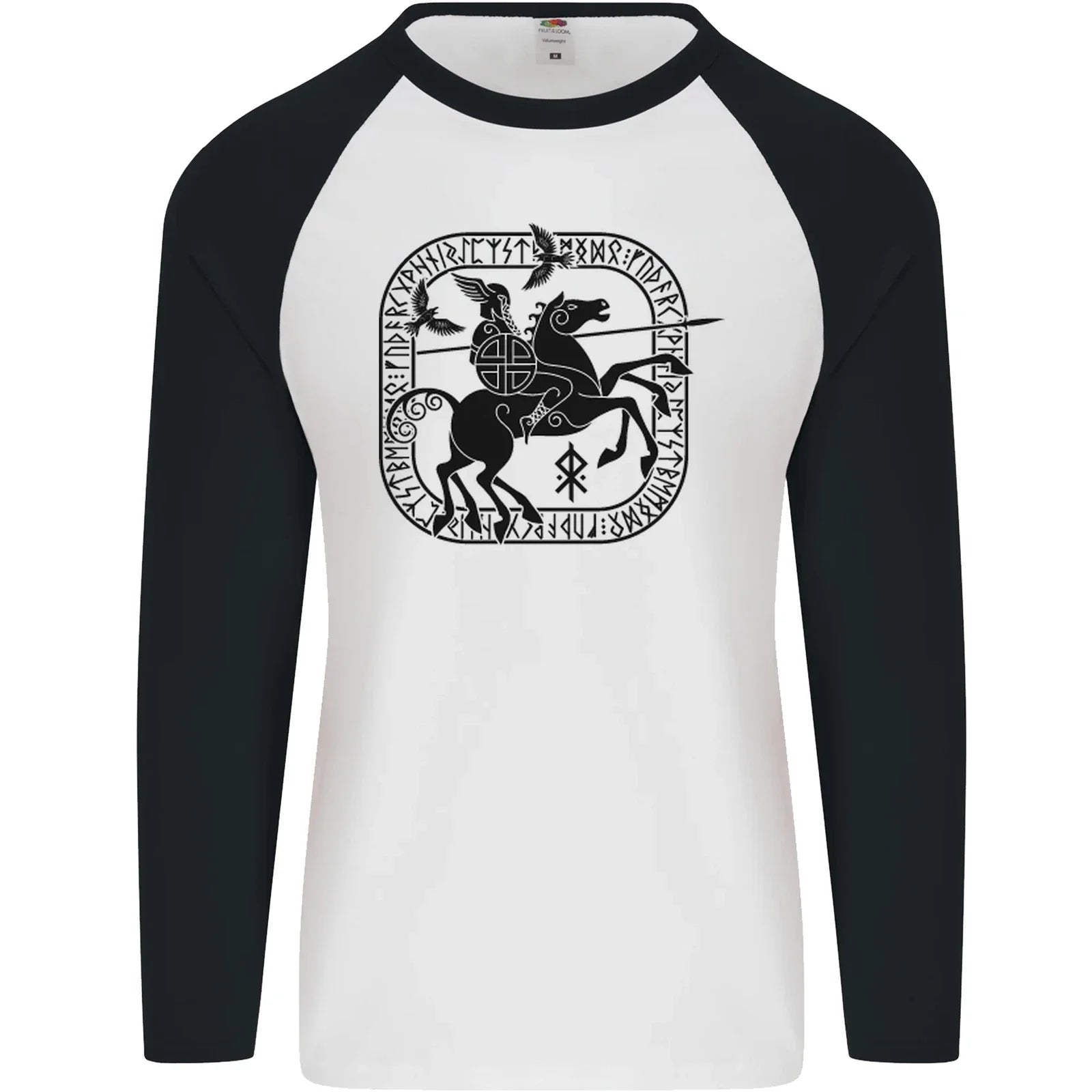 Odin Wotan Vikings Valhalla Norse Mythology Mens L/S Baseball T-Shirt