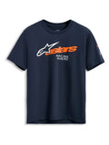 Alpinestars Entitled CSF Tee - Short Navy/Orange T-Shirt Men's Casual wear -L
