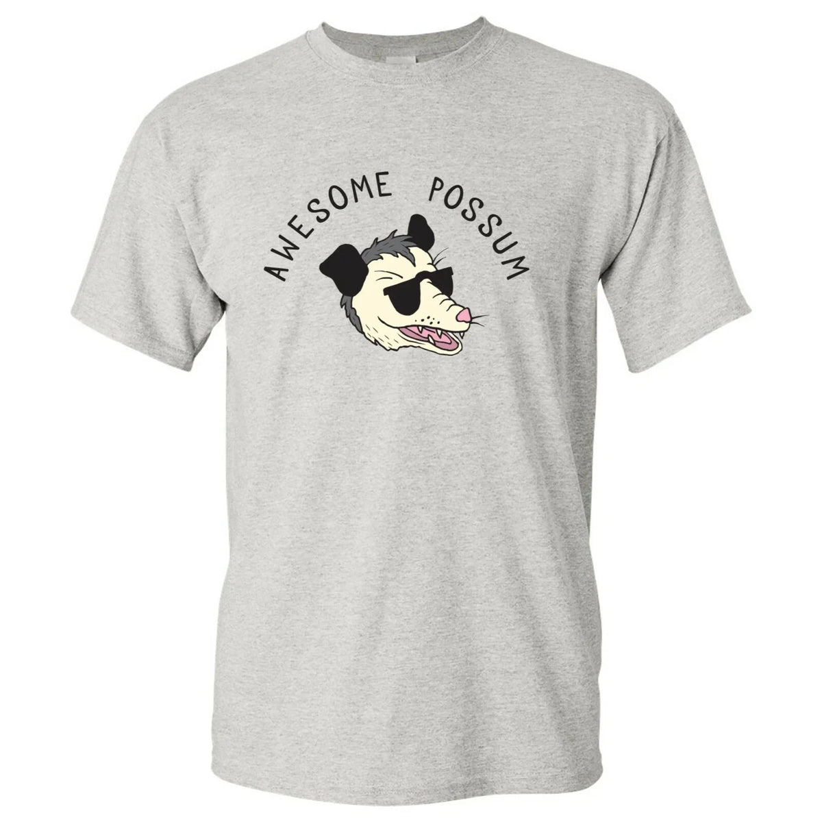 Awesome Possum - Funny Animal Dad Joke Cotton Short Sleeve T-Shirt