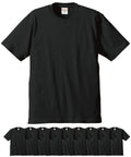 United Athle 5942-01 6.2oz Premium T-Shirts Set of 10 Men's (Black, M)
