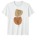 Simple Line Art Tulip Bloom T-Shirt Minimalist Art Floral Botanical Birthday