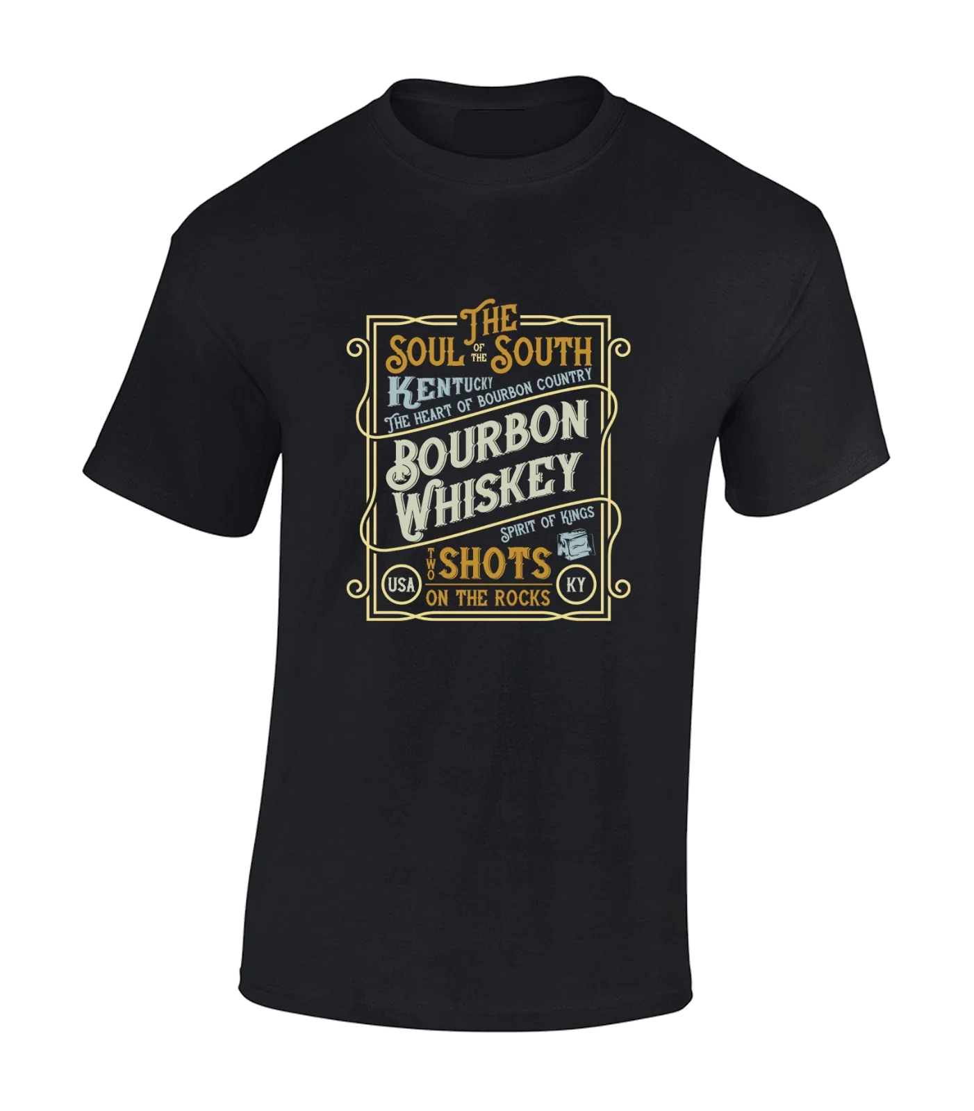 THE SOUL SOUTH BOURBON WHISKEY MENS T SHIRT COOL USA ALCOHOL GIFT IDEA TOP