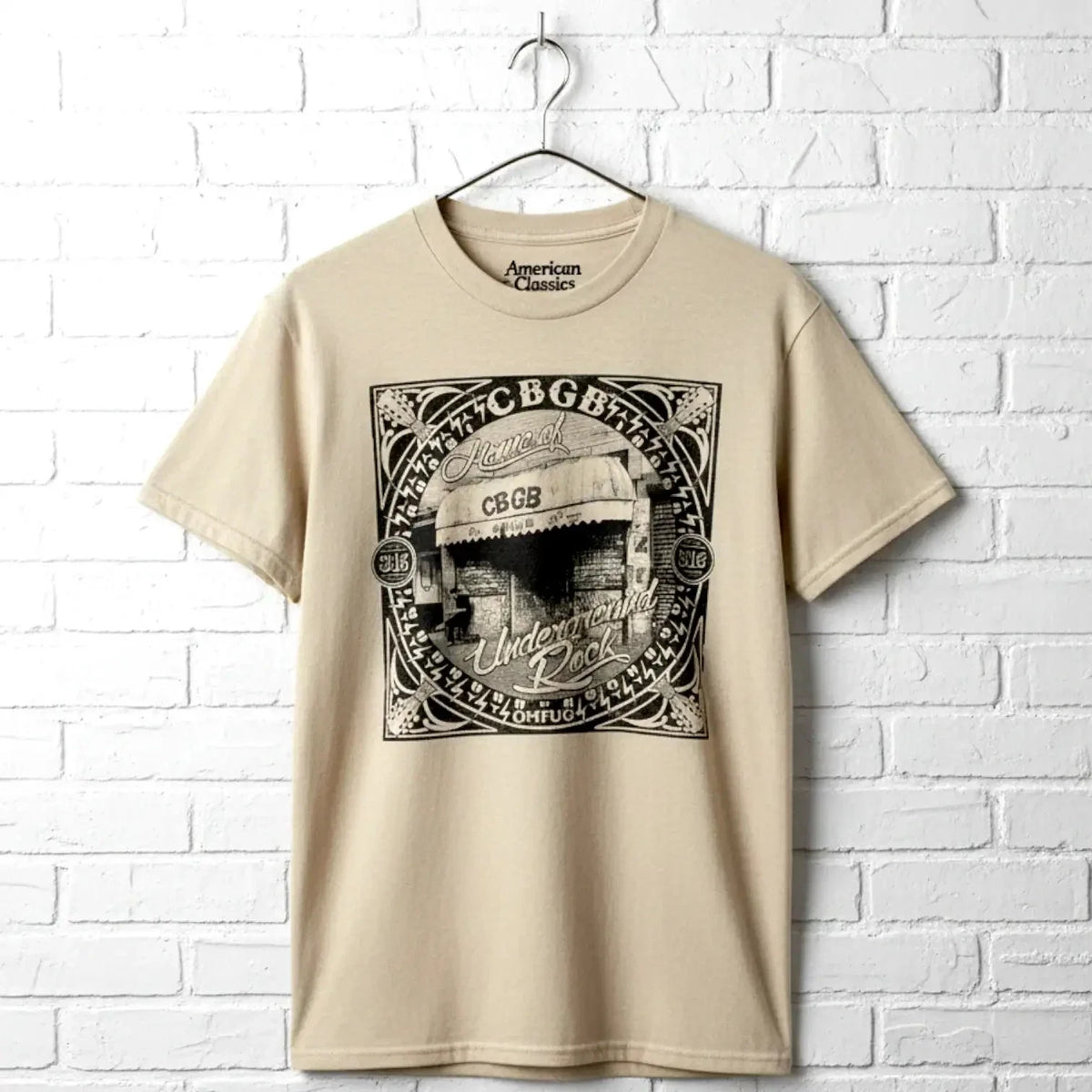 CBGB OMFUG Men's T Shirt NYC Storefront 315 Bowery Punk Rock Vintage Music Merch