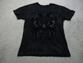 Affliction Shirt Mens Medium Black Live Fast Lions Cross Gothic Graphic Tee Y2K