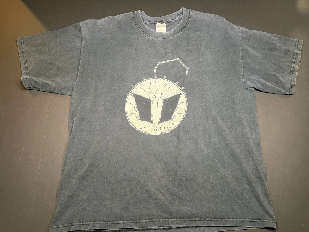 Gildan | Streetwear Graphic T-Shirt | DARK GREY WASH | XLarge -Y2K Edgy Punk Alt