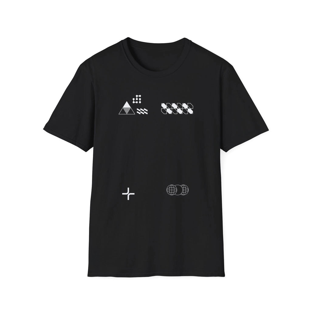 Geometric Minimalist Icons T-Shirt | Abstract Symbol Tee