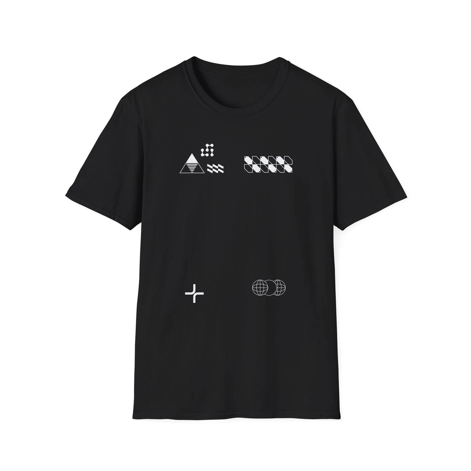 Geometric Minimalist Icons T-Shirt | Abstract Symbol Tee