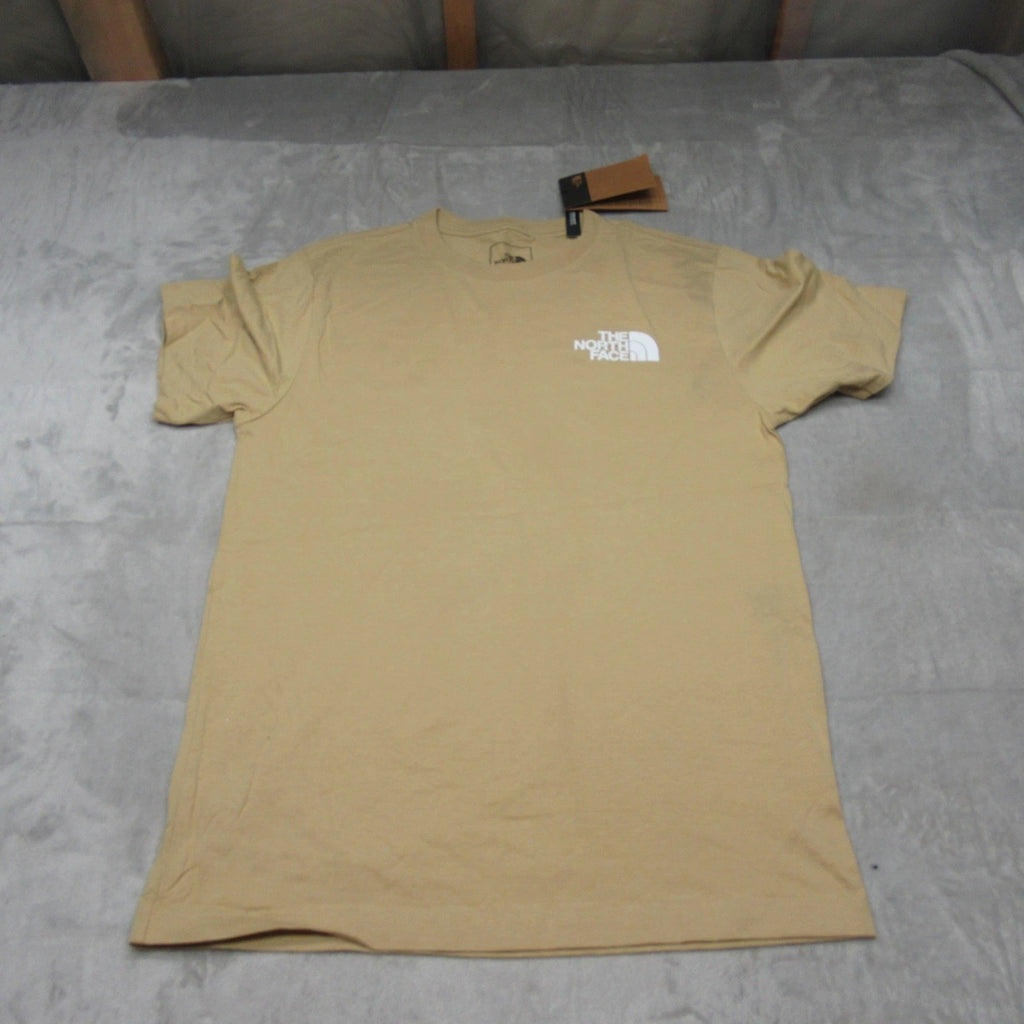 North Face Shirt Mens Small Cream Evo Throwback SS Tee Summer Minimalist NEW