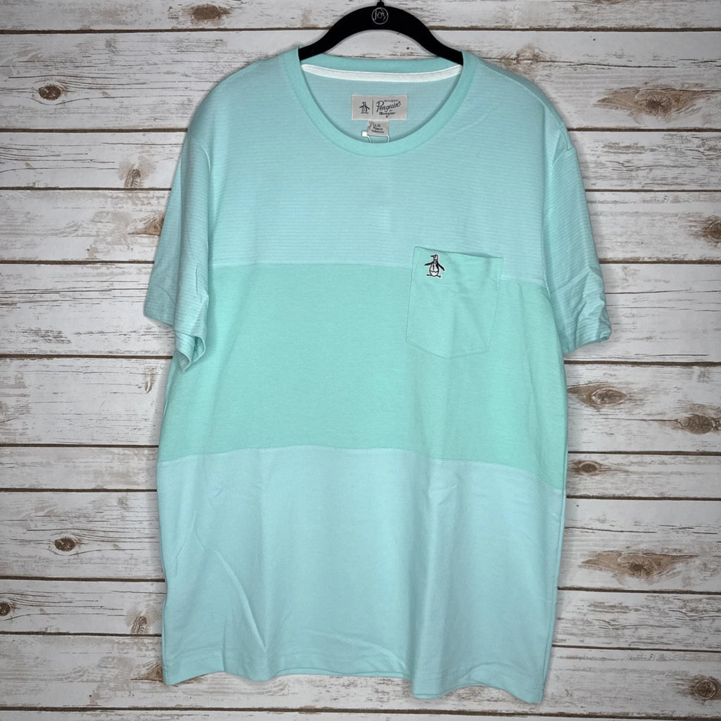 Original Penguin by Munsingwear Crew Neck Pocket Shirt Mint Green Men's Size L