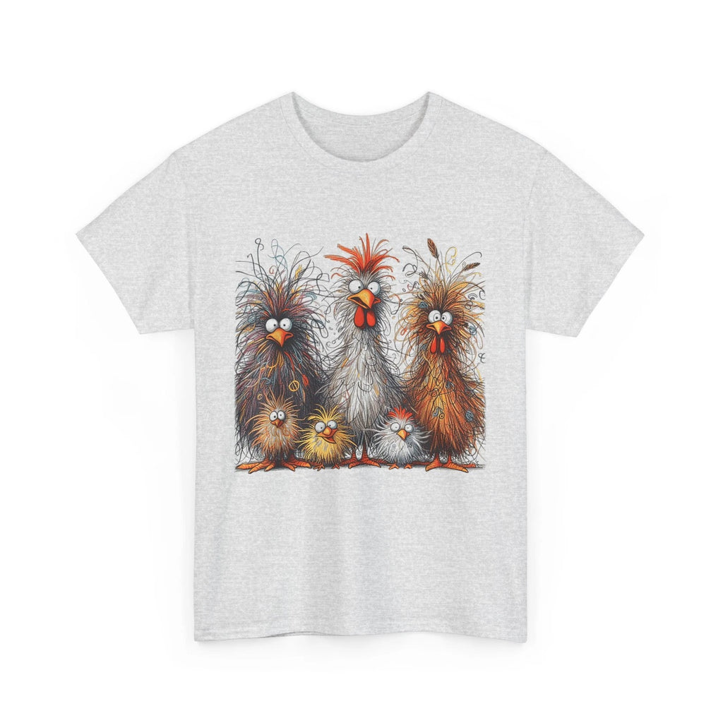 Eagerlys Colorful Funny Chicken Art, Crazy Chicken Family T-Shirt