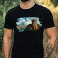 Mens Viking Portrait Motif Cotton T-Shirt Size XS to 5XL