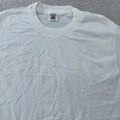 Vintage Blank White Fruit of the Loom Shirt Mens Small Crewneck Tee Basic Plain