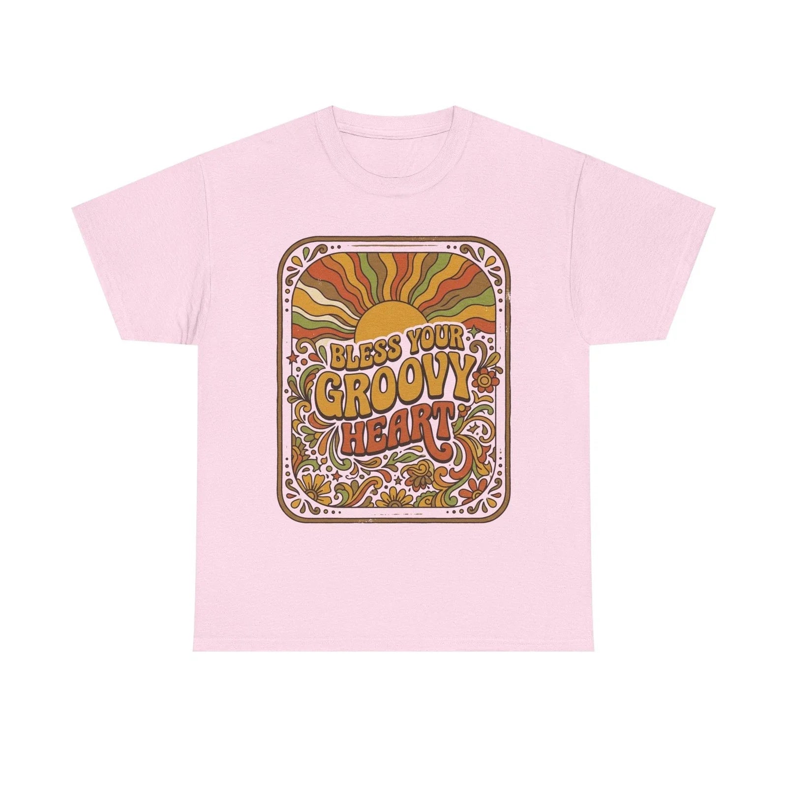 Bless Your Groovy Heart T-Shirt Retro 70s Design Hippie Boho Style Gift Shirt
