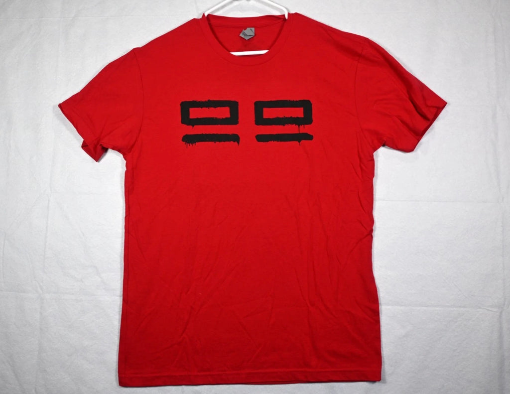 Next Level Red Graphic T Shirt Mens L Minimalist Streetwear Drip Print Tee