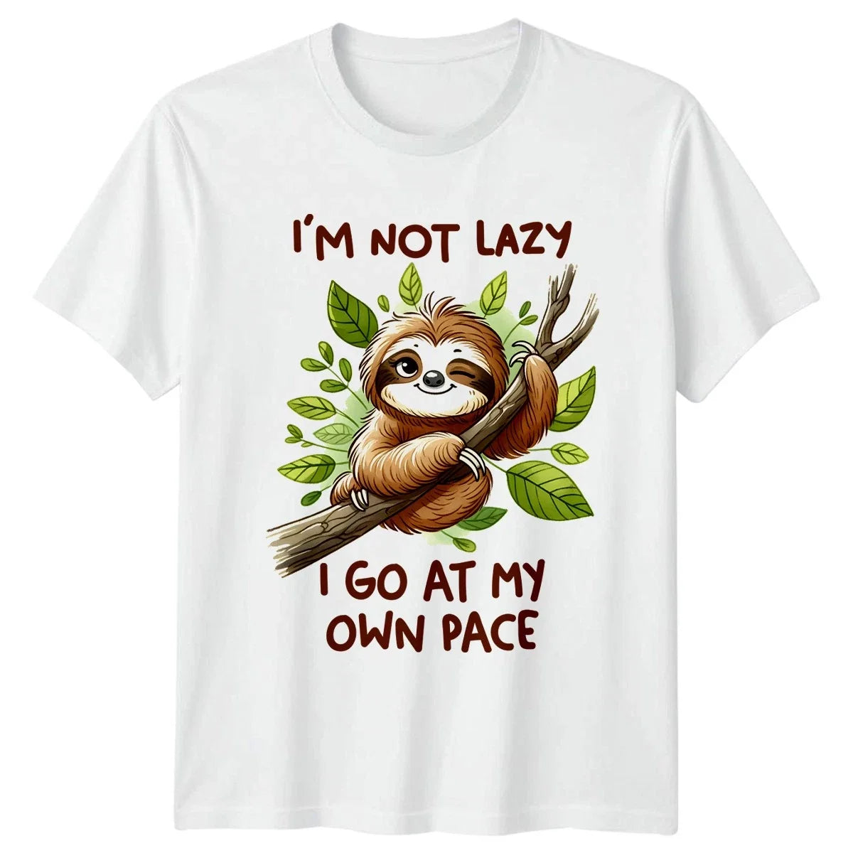 Im Not Lazy I Go At My T-Shirt Sloth Animal Humor Birthday Gift For Him And Her