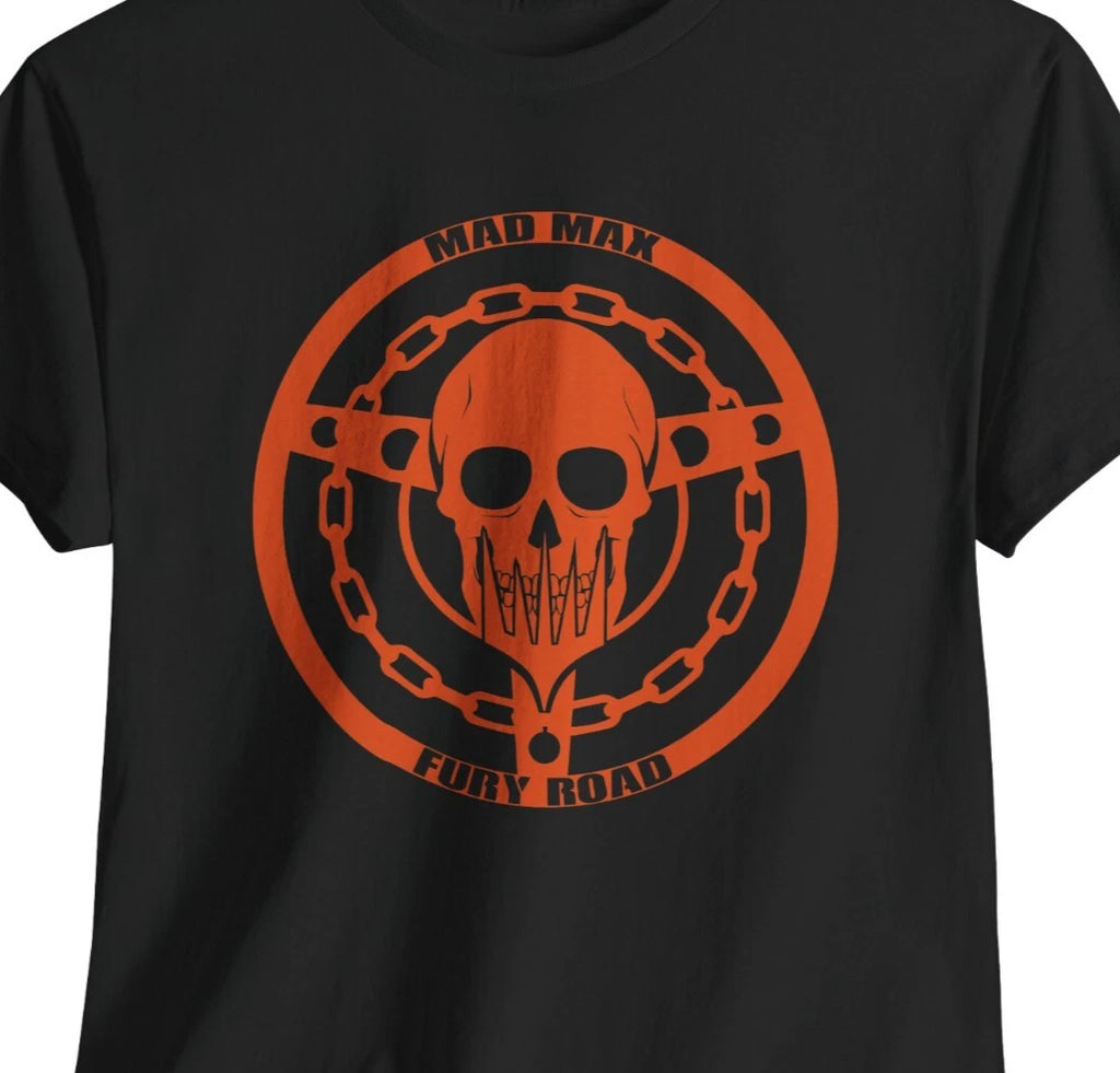 Fury Road T-shirt, Post Apocalyptic Skull Steering Wheel Tee, Cars & Bikers Gift