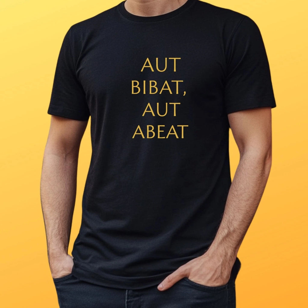 Mens Aut Bibat Aut Abeat Motif Cotton T-Shirt Size XS to 5XL