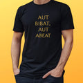 Mens Aut Bibat Aut Abeat Motif Cotton T-Shirt Size XS to 5XL