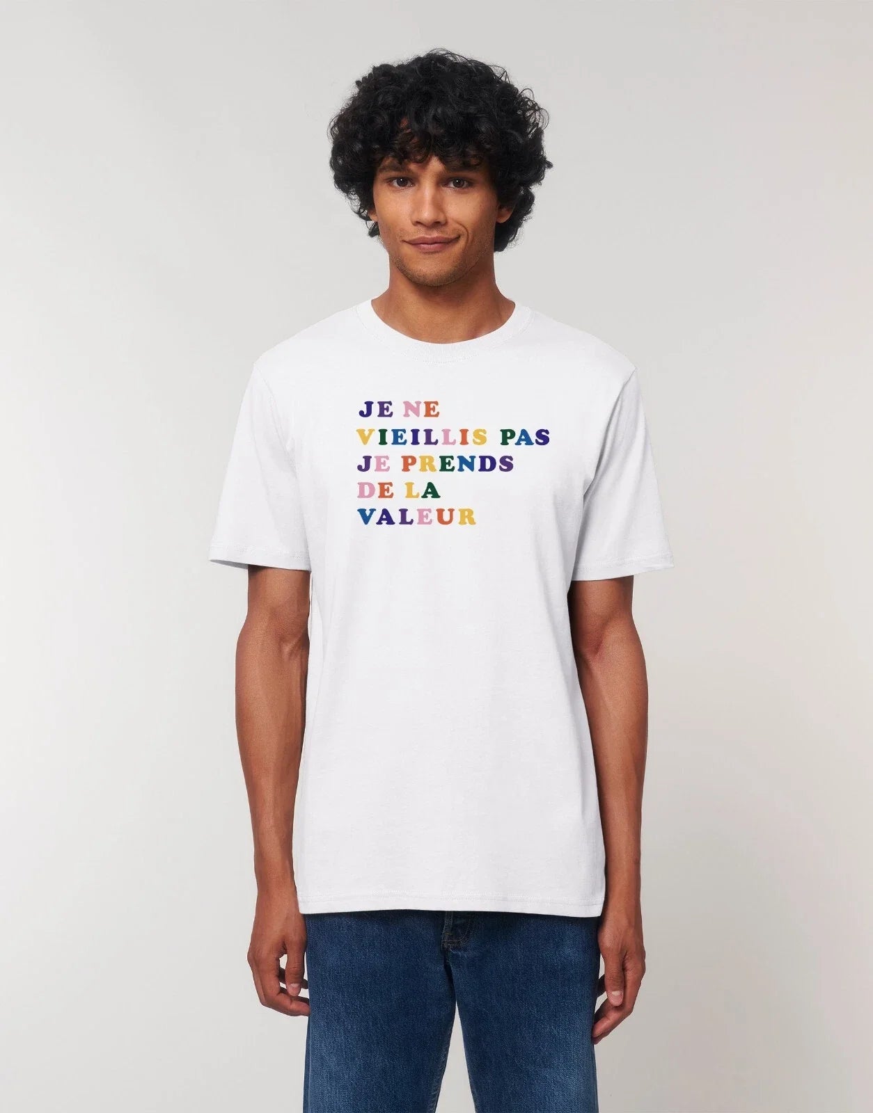 White Men's Short Sleeve T-Shirt, I Don't Age I Take VA