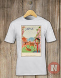 Japan tourism poster t-shirt Aesthetic Japanese classic 1930's art