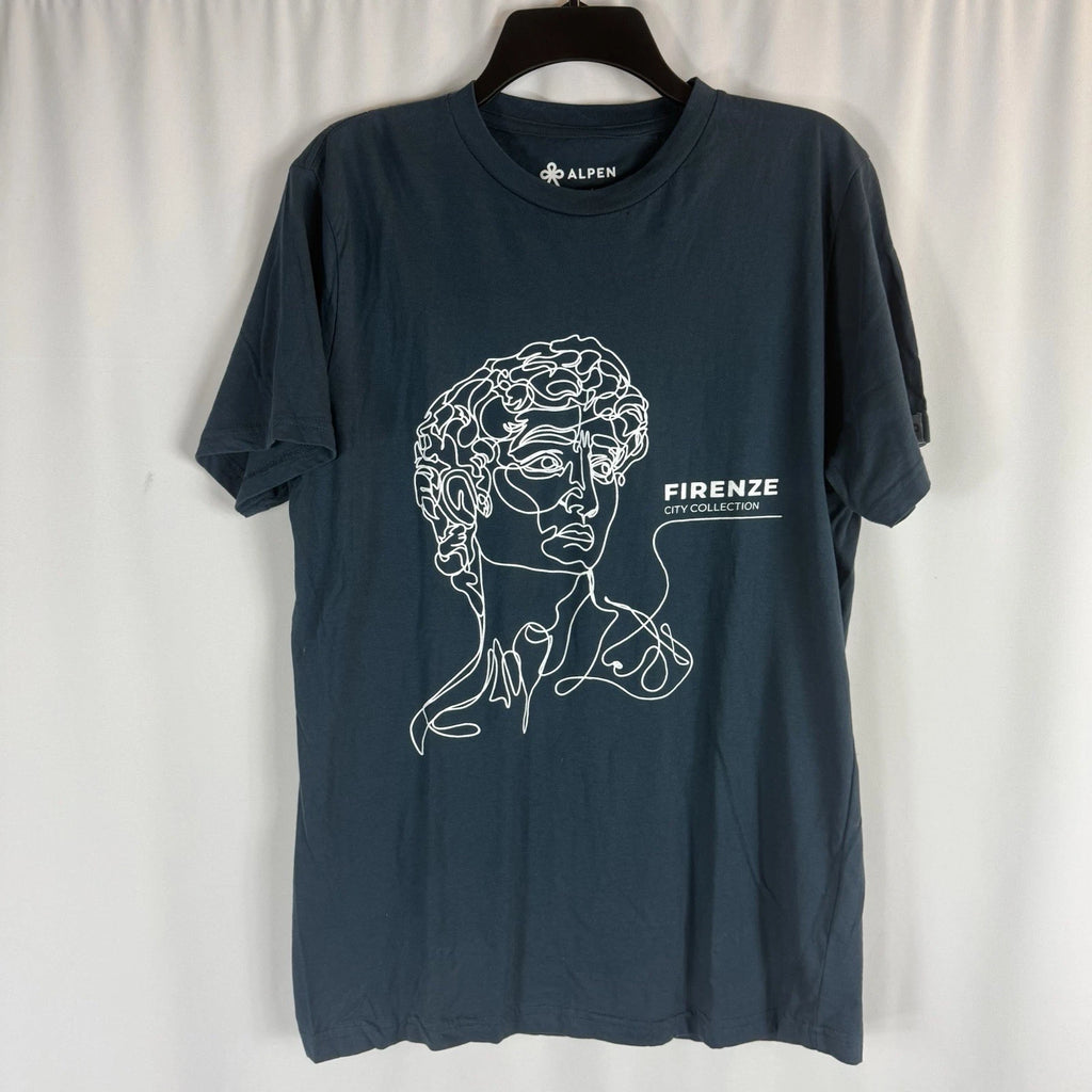 Alpen unisex tee shirt 100% organic Cotton Size: M color: Blue