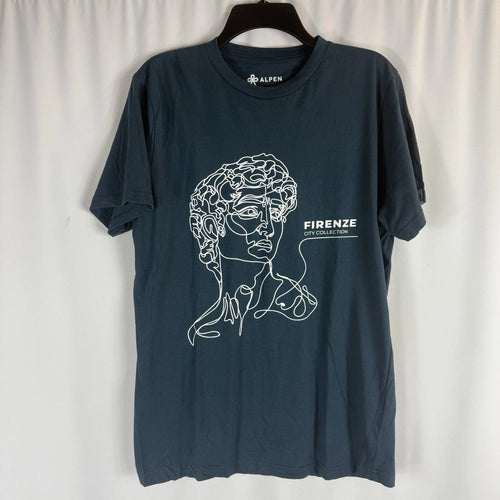Alpen unisex tee shirt 100% organic Cotton Size: M color: Blue