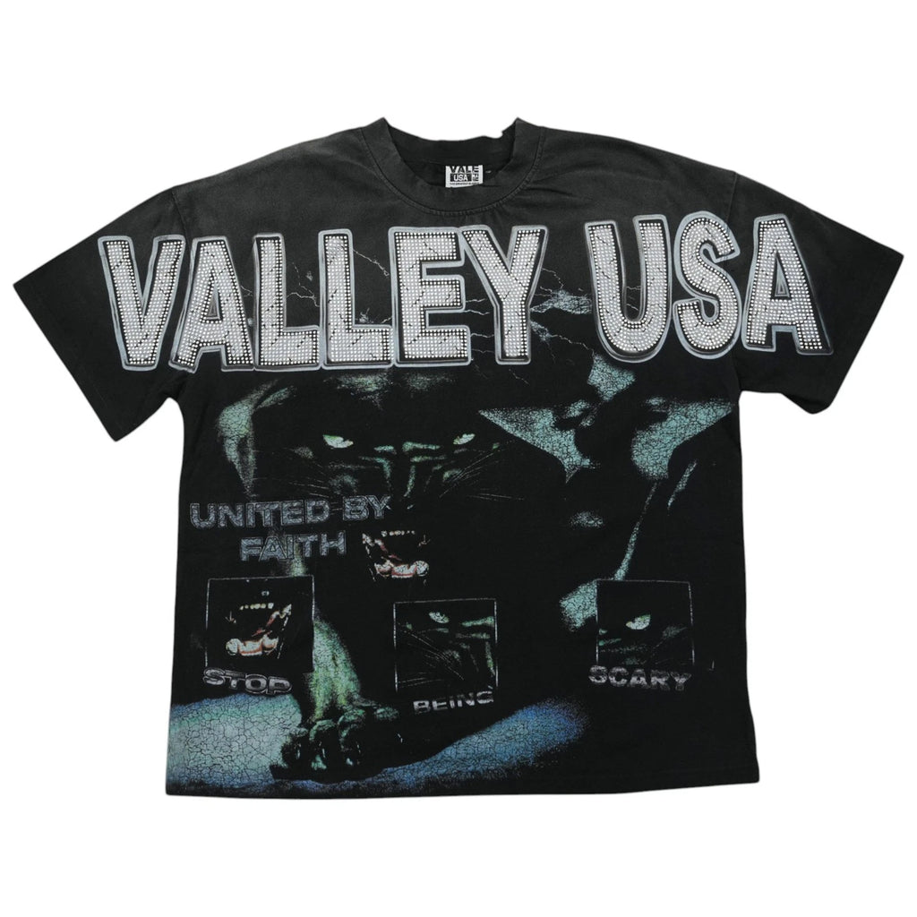 Vale Forever Faith Bling T-Shirt Black