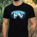 Mens Ski Goggles Skiing Motif Cotton T-Shirt Size XS to 5XL