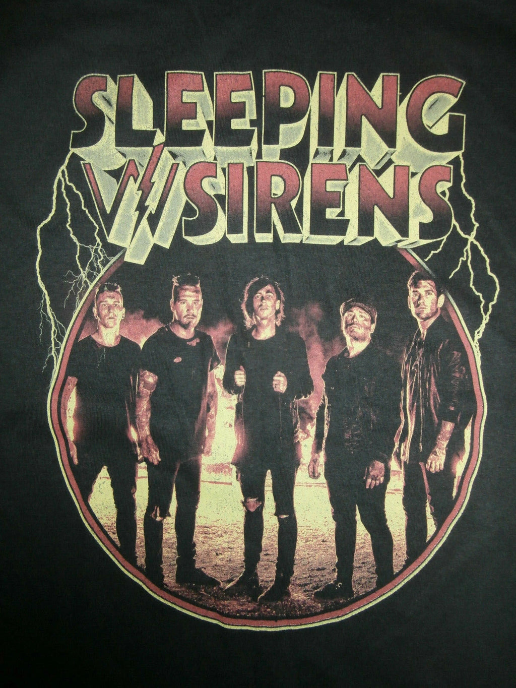 SLEEPING WITH SIRENS European Tour 2016 OFFICIAL DOUBLESIDED T-SHIRT Emo HC