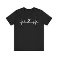 Unisex Size Heartbeat Surf Tee Women Surfer Girl Cool Minimalist Surfing T-Shirt
