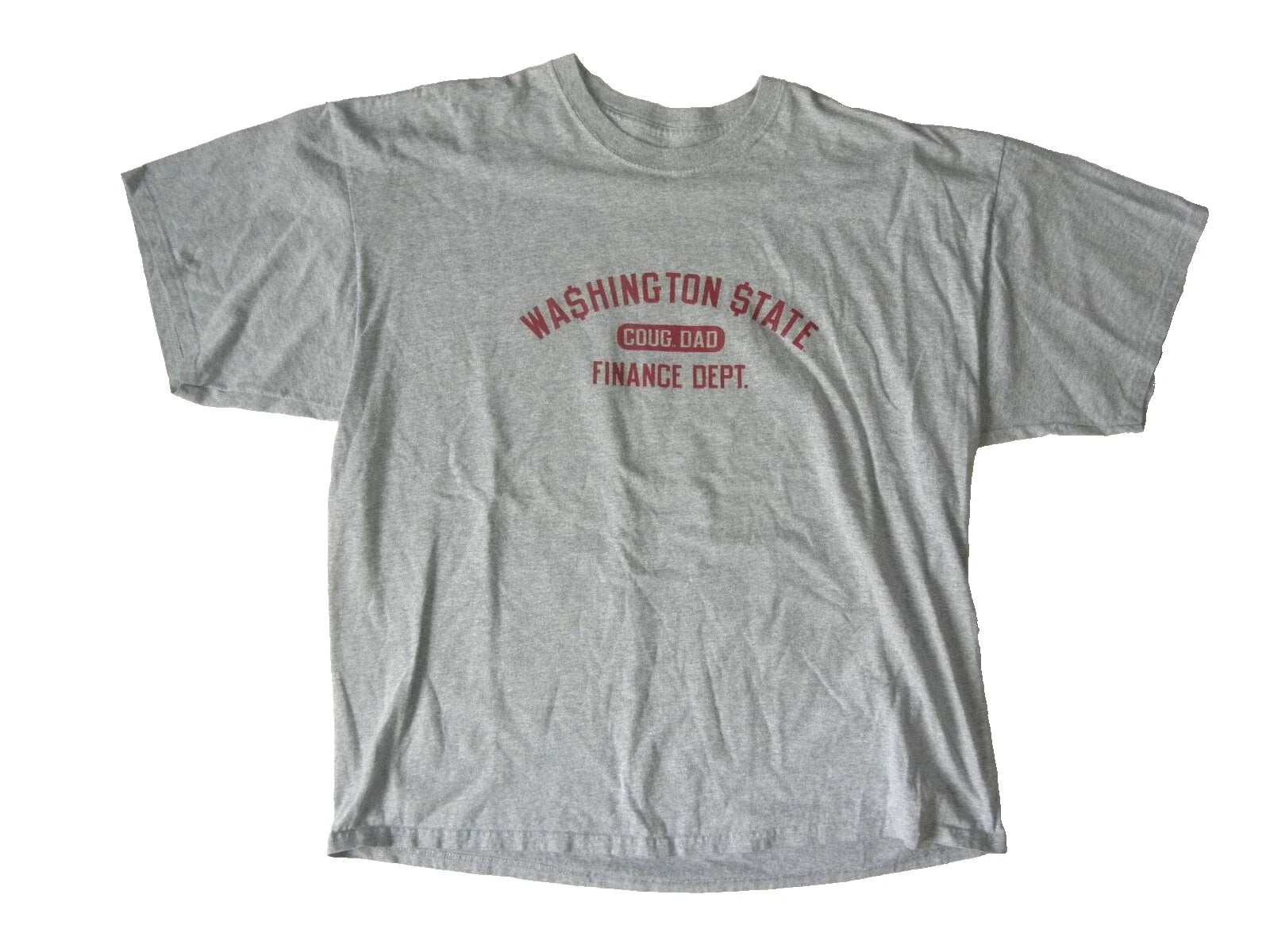 WASHINGTON STATE WSU COUGARS College DAD FINANCE DEPT T-SHIRT Funny Joke Men XXL