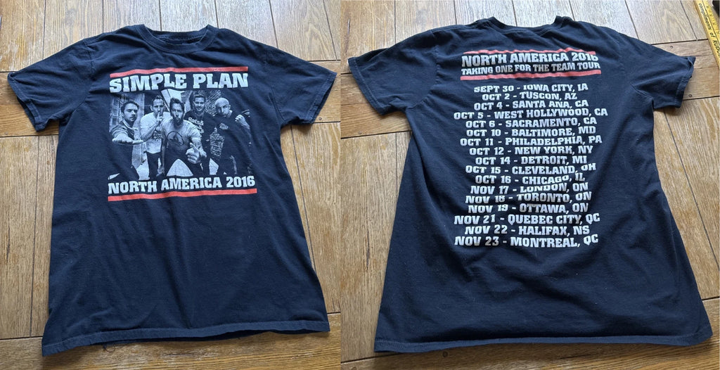 Simple Plan US Tour 2016 Graphic Multicolor Short Sleeves Unisex T Shirt