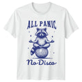 All Panic No Disco T-Shirt Raccoon Zen Disco Ball Animal Humor