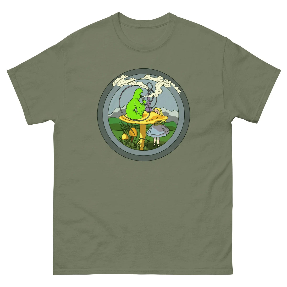 Alice in Wonderland T-shirt, The Caterpillar, LSD blotter, Psychedelic