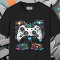 Futuristic Gamer Tee Unisex Adult T-Shirt Graffiti-Style Gaming Controller  ogx