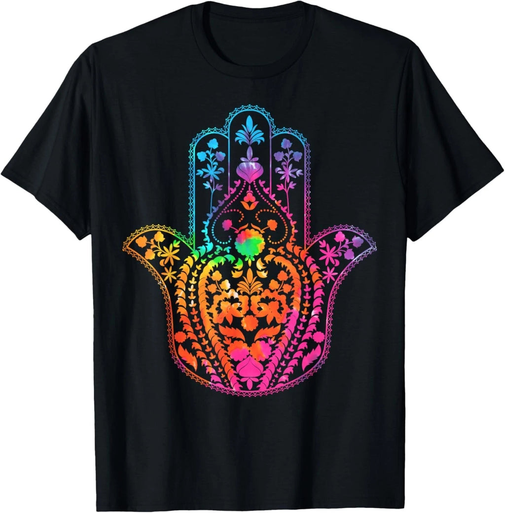 Tie Dye Gradient Boho Hamsa Hand T-Shirt