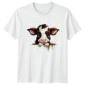 Cute Peeking Cow T-Shirt Cow Animals Birthday Gift For Him And Her