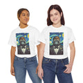 Gorilla Art T-Shirt - Stylish Unisex Heavy Cotton Tee with Starry Night Design
