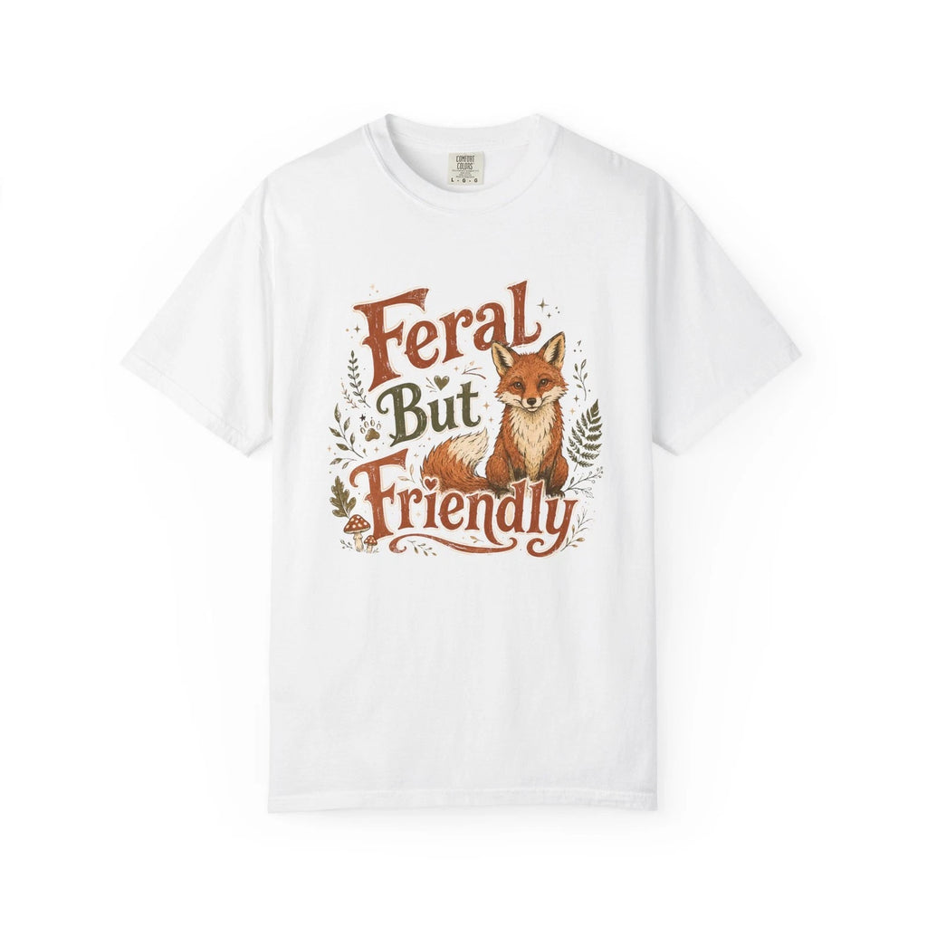 Feral But Friendly Fox T-shirt | Cute Fox Illustration