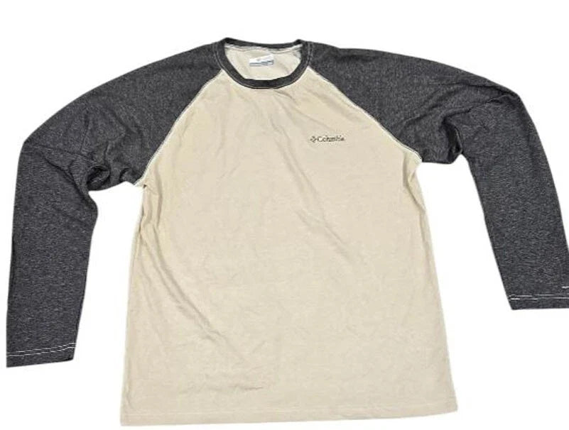 Columbia Men's Long Sleeve Raglan Stone Shark Heather
