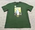 Malbon Shirt Mens Medium Green Short Sleeve Crewneck Curb Your Enthusiasm Yips