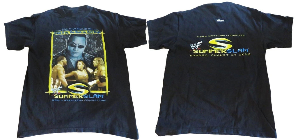 NEW SummerSlam Shirt 2000 Size S-5XL The Rock Taker Tee Reprint